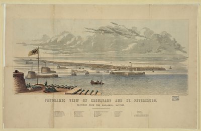 Panoramic View of Kronstadt and St. Petersburg by Unbekannt