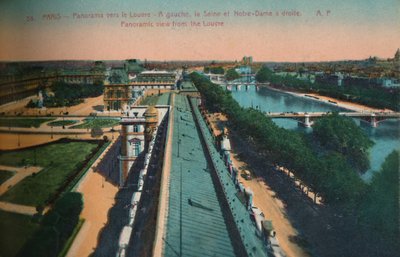 Panoramic view towards the Louvre, Paris by Unbekannt
