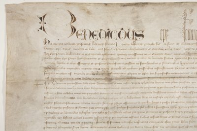 Papal Bull confirming charter of Bishop Henry Wardlaw, recto by Unbekannt