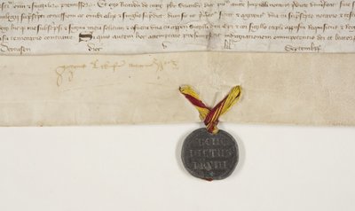 Papal Bull confirming charter of Bishop Henry Wardlaw, recto by Unbekannt