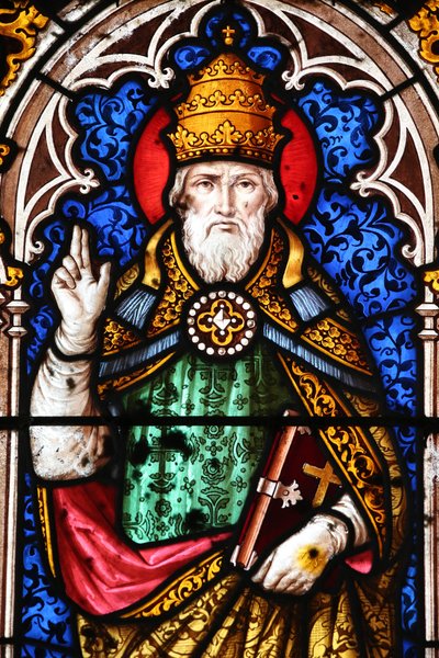 Saint Fargeau Church, Stained Glass Window: Pope Alexander I, France by Unbekannt