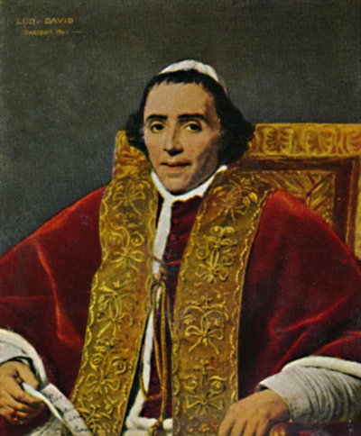 Pope Pius VII - Painting by David by Unbekannt