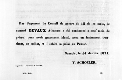 Par Jugement du Conseil, from French Political posters of the Paris Commune, January 1871 by Unbekannt