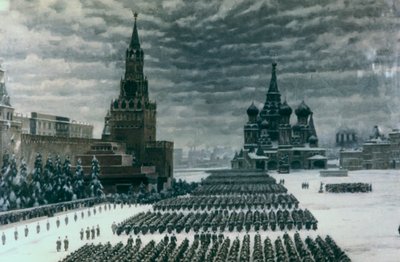 Parade in Red Square, December 1947, Moscow, Russia by Unbekannt