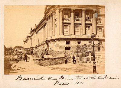 Paris Commune (1871): View of the Barricade at Place de la Concorde in Front of the Ministry of Marine by Unbekannt