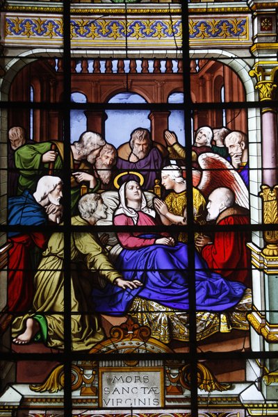 Saint Laurent Church Stained Glass: Mary