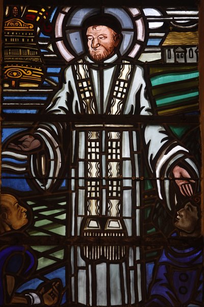 Saint Laurent church stained glass: Saint Vincent de Paul, Paris, France by Unbekannt