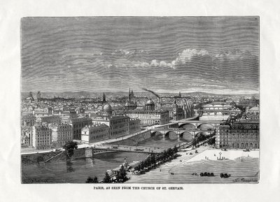 Paris, as seen from the church of St Gervais, France by Unbekannt
