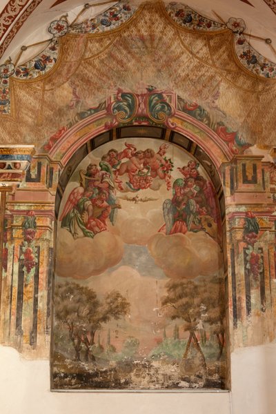 Parish Church of San Agustín. Interior. A Chapel. Wall Paintings. School of Zurbaran. Baroque. 17th Century. by Unbekannt