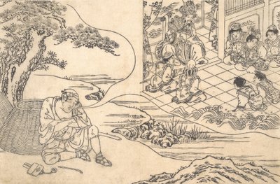 Parody of the Tale of Young Man Lu: A Fisherman Dreaming, ca. 1700 by Unbekannt