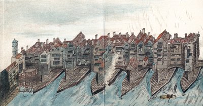 Part of Old London Bridge, c1600 by Unbekannt