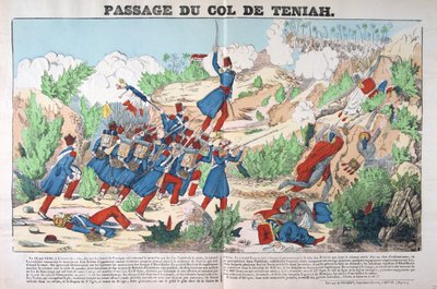 Passage du Col Teniah, conquest of Algeria, 12th May 1840 by Unbekannt