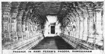 Passage in Rami Perams Pagoda, Ramesvaram, Tamil Nadu, India, c1925 by Unbekannt