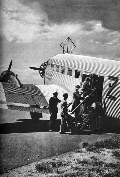Passengers Boarding One of the Junkers Airliners of South African Airways, c1936-c1937 by Unbekannt