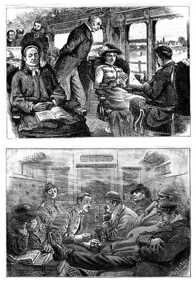 Passengers on a London to Glasgow Train, 1884 by Unbekannt