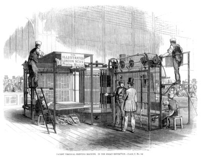 Patent Vertical Printing Machine, Great Exhibition, London by Unbekannt