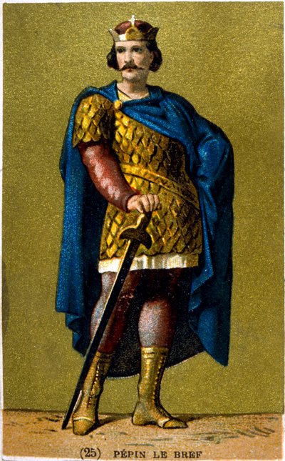 Pepin the Short, King of the Franks from 751, 19th century by Unbekannt