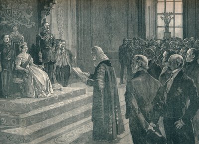 Presenting the Patriotic Address to the Queen on the Eve of the Crimean War by Unbekannt
