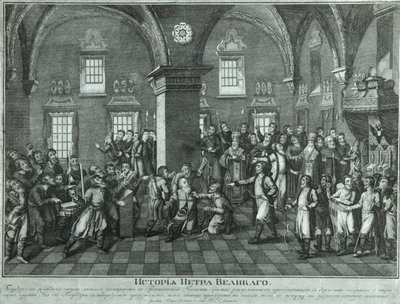 Peter I in the Rebellion of the Old Believers in the Palace of Facets by Unbekannt