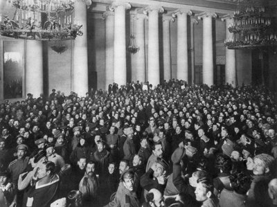 Petrograd Soviet of Workers and Soldiers Deputies, Tauride Palace, Russia by Unbekannt