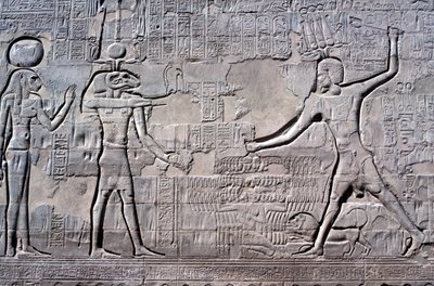 Pharaoh Smiting His Enemies, Temple of Khnum by Unbekannt