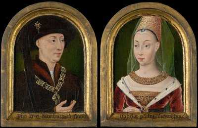 Philip the Good, Duke of Burgundy, Isabelle of Bourbon by Unbekannt