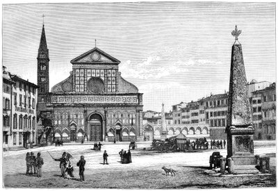Piazza and Church of Santa Maria Novella, Florence, Italy by Unbekannt