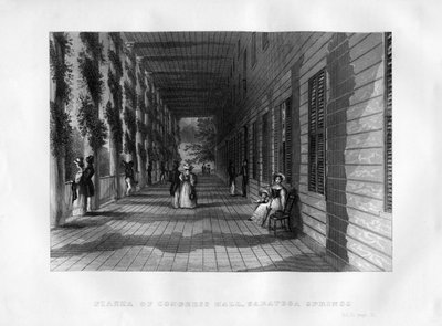 Piazza of Congress Hall, Saratoga Springs, New York State by Unbekannt
