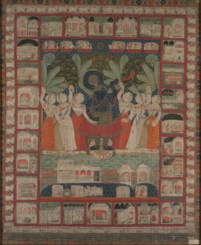 Pichvai Wall Hanging with the Worship of Shri Nathaji, 1825-1850 by Unbekannt