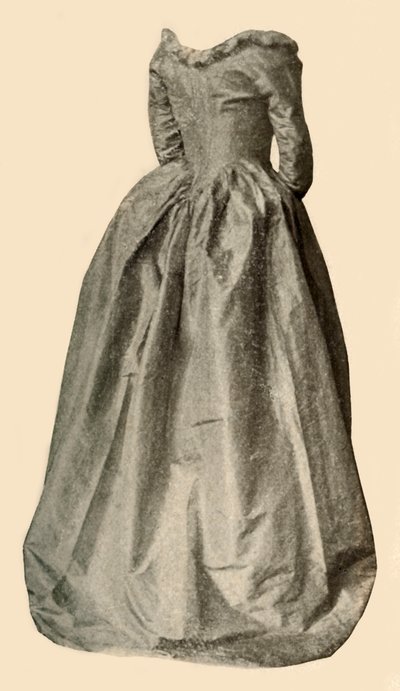 Picture of a blue interesting gown worn by Mrs St Clair, c1760 by Unbekannt