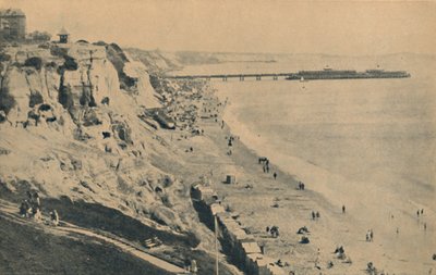 Pier and Sands from Dudley Chine Boscombe Pier in distance, 1929 by Unbekannt