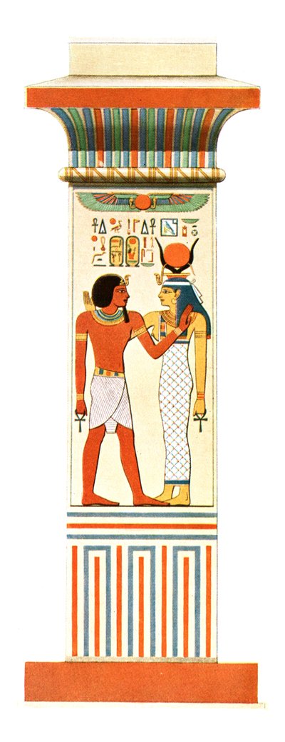 Pilaster from the Amun-Re Temple of Amenophis III at Karnak, Egypt, 1928 by Unbekannt