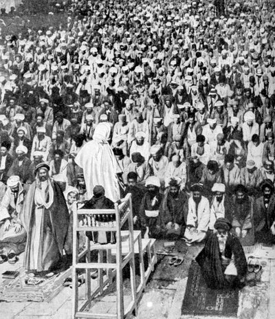 Pious Moslems Gathered at the Durbar of God, Mecca, Saudi Arabia by Unbekannt