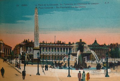 Place de la Concorde - The Fountains and the Luxor Obelisk, Paris by Unbekannt