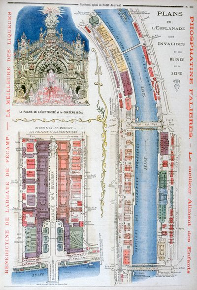 Plan for the Esplanade des Invalides, Universal Exhibition of 1900, Paris by Unbekannt