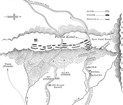 Plan of Attack on Peiwar Kotal Dec. 2, 1878 by Unbekannt