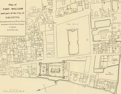 Plan of Fort William and Part of the City of Calcutta, 1925 by Unbekannt