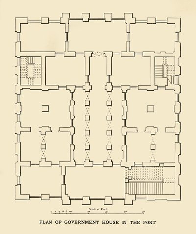 Plan of Government House in the Fort, 1925 by Unbekannt
