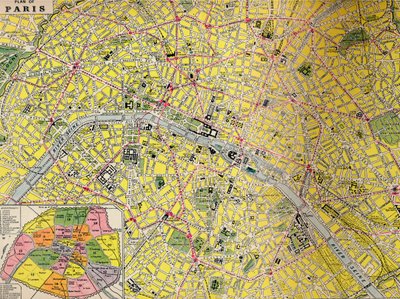 Plan of Paris - Central District of the City of Light by Unbekannt