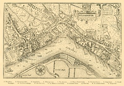 Plan of Westminster (From Nordens Survey, Taken in Queen Elizabeth