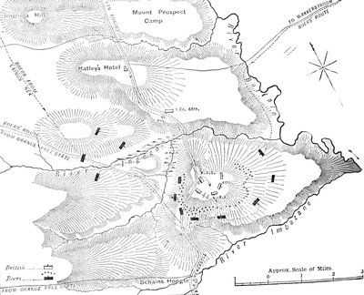Plan of the Action on the Ingogo, February 8, 1881 by Unbekannt