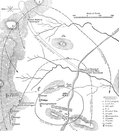 Plan of the Battle of Isandhlwana, Jan. 22, 1879, c. 1880 by Unbekannt