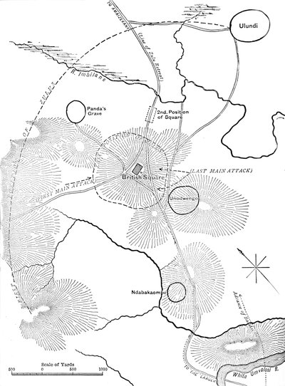 Plan of the Battle of Ulundi, July 4, 1879 by Unbekannt