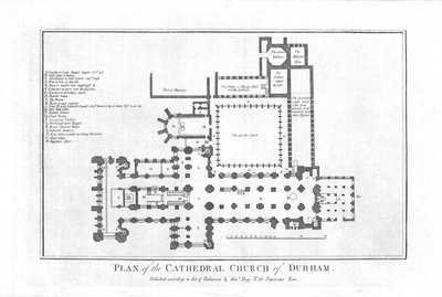Plan of the Cathedral Church of Durham by Unbekannt
