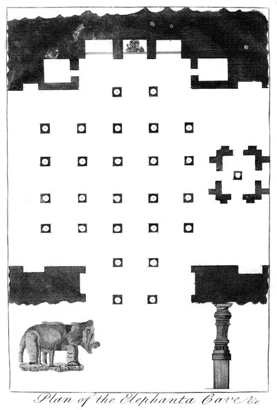 Plan of the Elephanta Caves, India, 1799 by Unbekannt