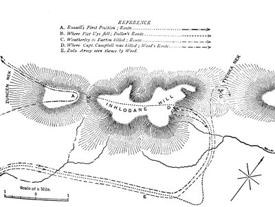 Plan of the Fight on the Inhlobane Mountain, March 28, 1979 by Unbekannt