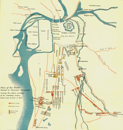 Plan of the Osaka Second or Summer Campaign by Unbekannt