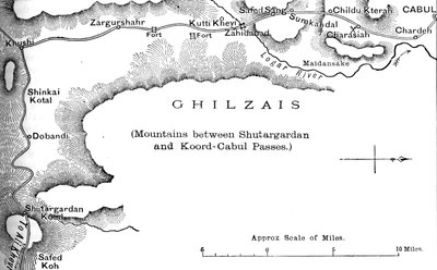 Plan of the Road from the Shutargardan Pass to Kabul by Unbekannt