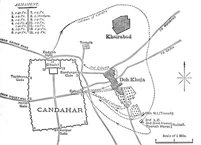 Plan of the Sortie from Candahar, Aug. 16, 1880 by Unbekannt