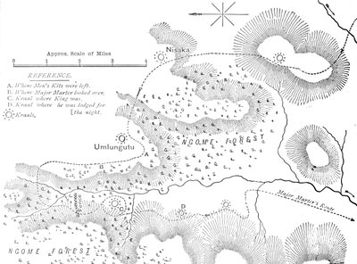 Plan of the ground where Cetewayo was captured, c1880 by Unbekannt